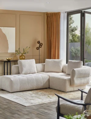 Ghế sofa góc nhỏ bên trái dệt tự nhiên Lillian