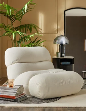 Ghế Elijah Ivory Boucle Accent
