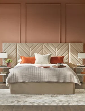 Giường Ottoman cỡ lớn Octavia Luxe Champagne Velvet