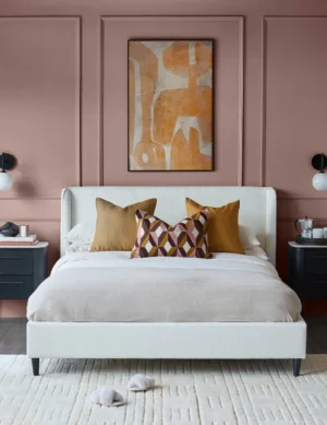 Giường đôi Paolo Ivory Boucle