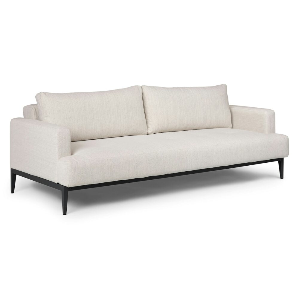 Sofa giường Solna phong cách hiện đại giữa thế kỷ, màu Atelier Ivory, khung thép chắc chắn, dễ dàng gấp gọn thành giường ngủ.
