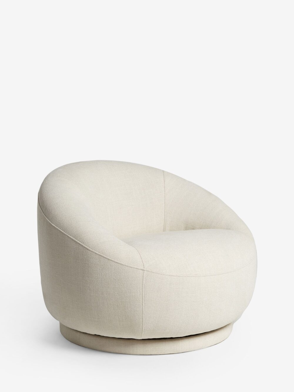 Ghế xoay Hague Brushed Weave Oyster Swivel Accent Chair, thiết kế tròn hiện đại, vải bền đẹp, phù hợp phòng khách và phòng ngủ.